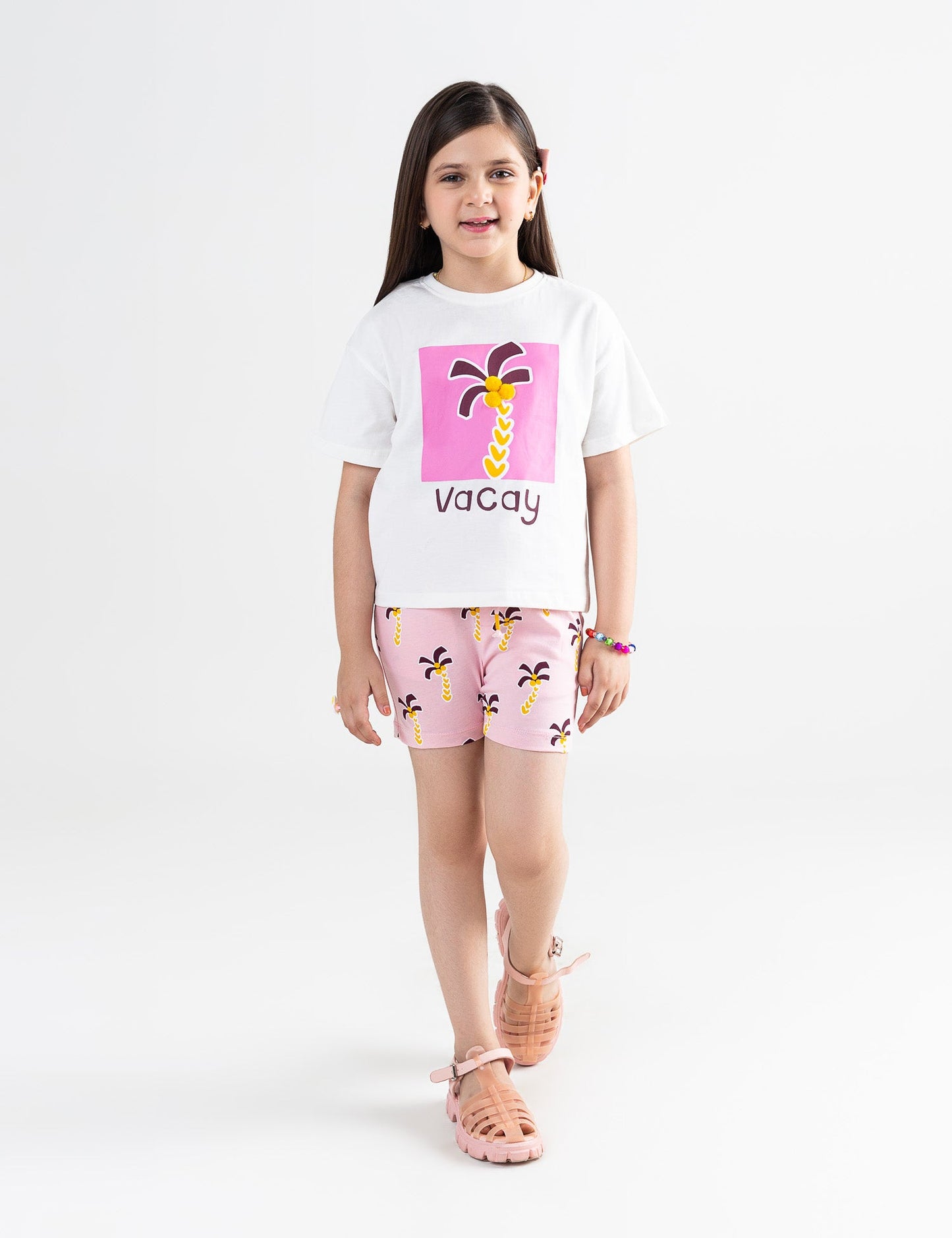 2 PIECE PALM TREE GRAPHIC SUIT
