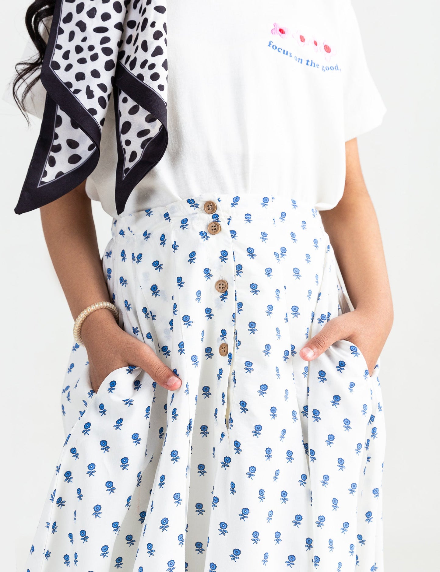 FLORAL PRINTED SKIRT