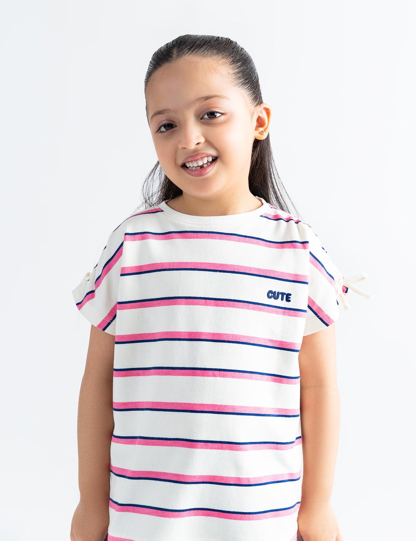 EMBROIDERED STRIPED T-SHIRT