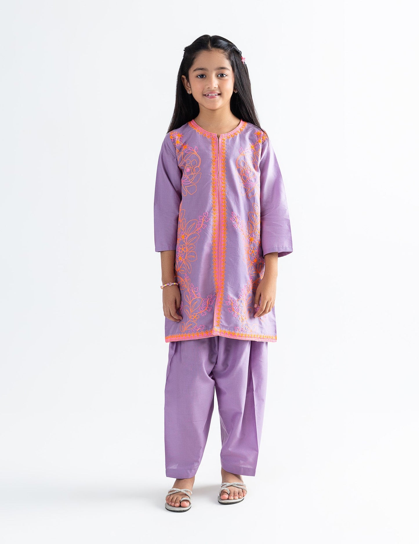 2 PIECE FLORAL EMBROIDERED SUIT