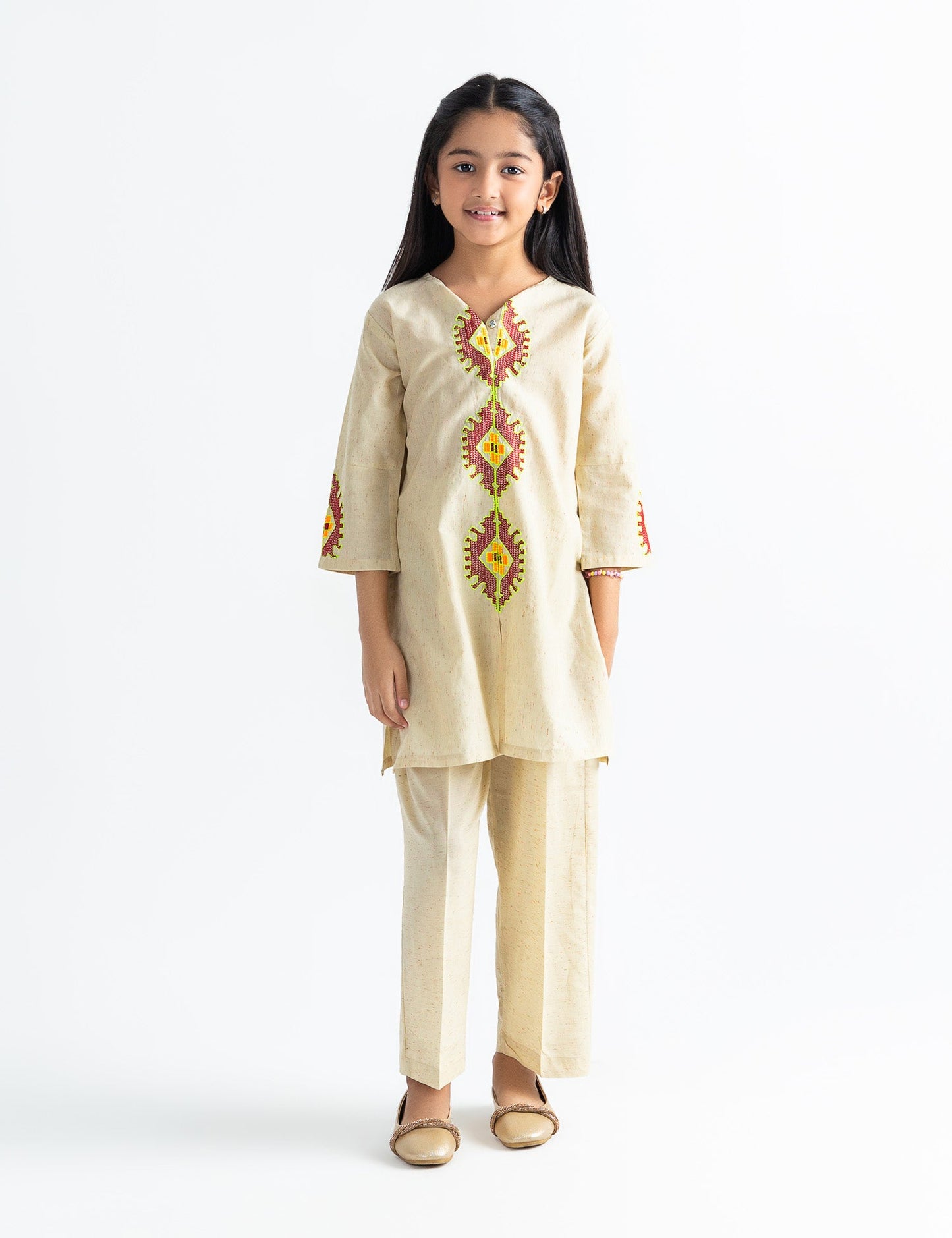 2 PIECE BOLD EMBROIDERED SUIT