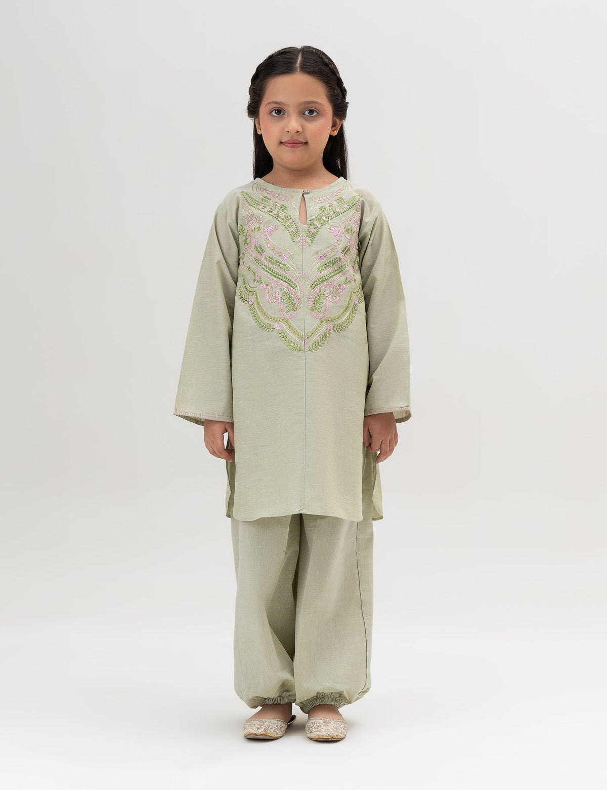 2 PIECE EMBROIDERED SUIT