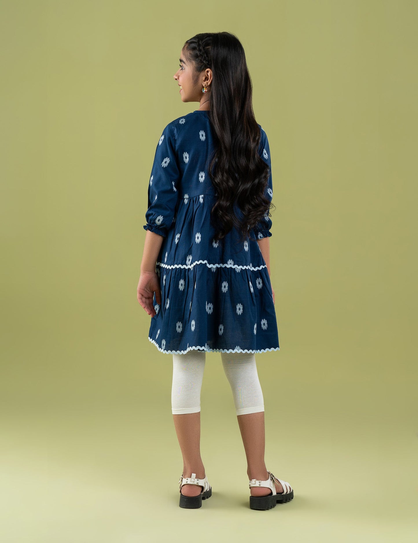 PRINTED EMBELLISHED DRESS