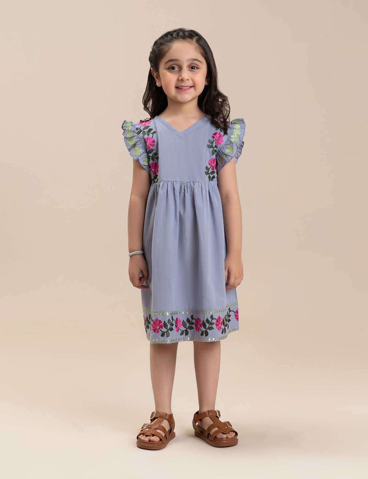 FLORAL EMBROIDERED DRESS
