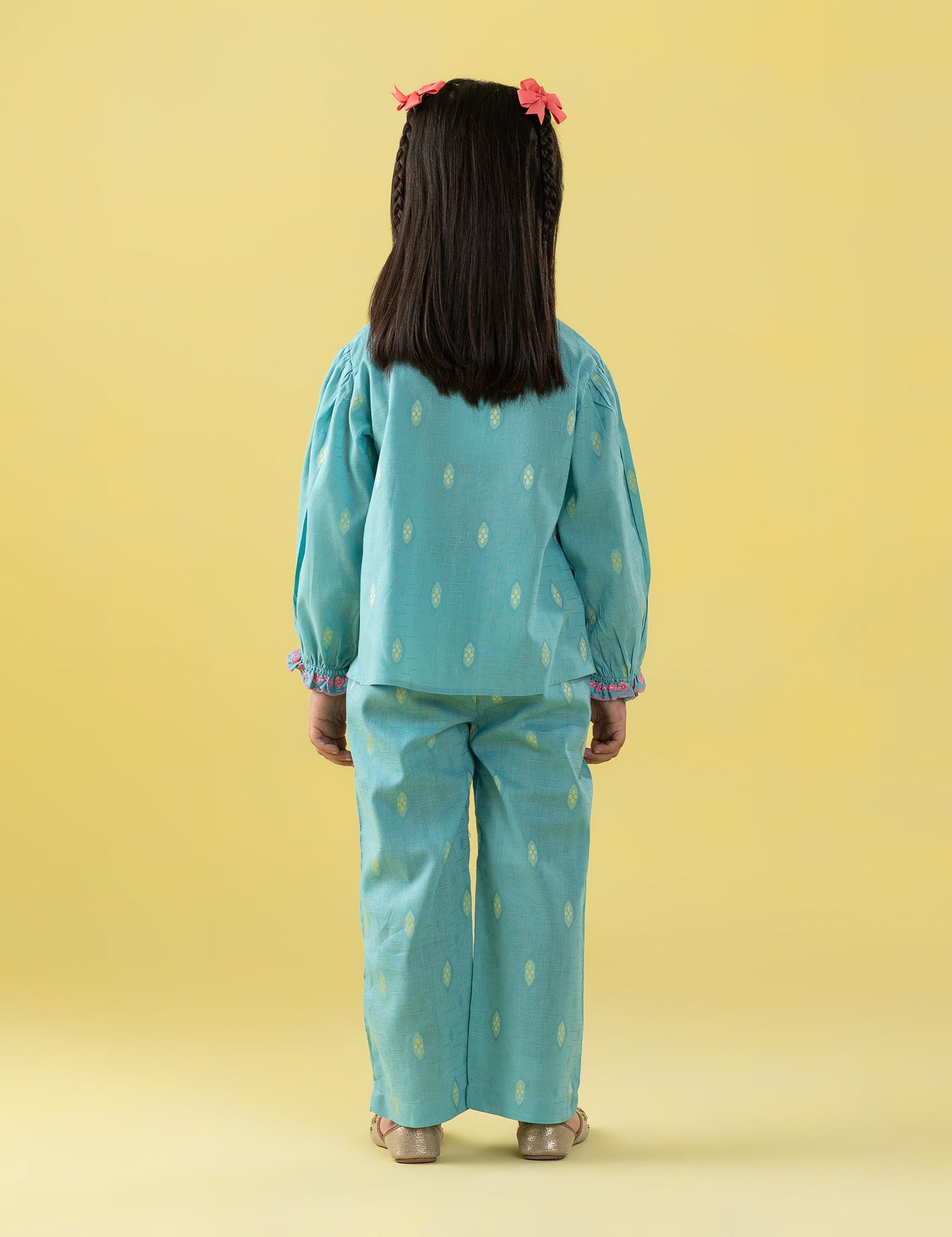 2 PIECE EMBROIDERED PRINTED SUIT