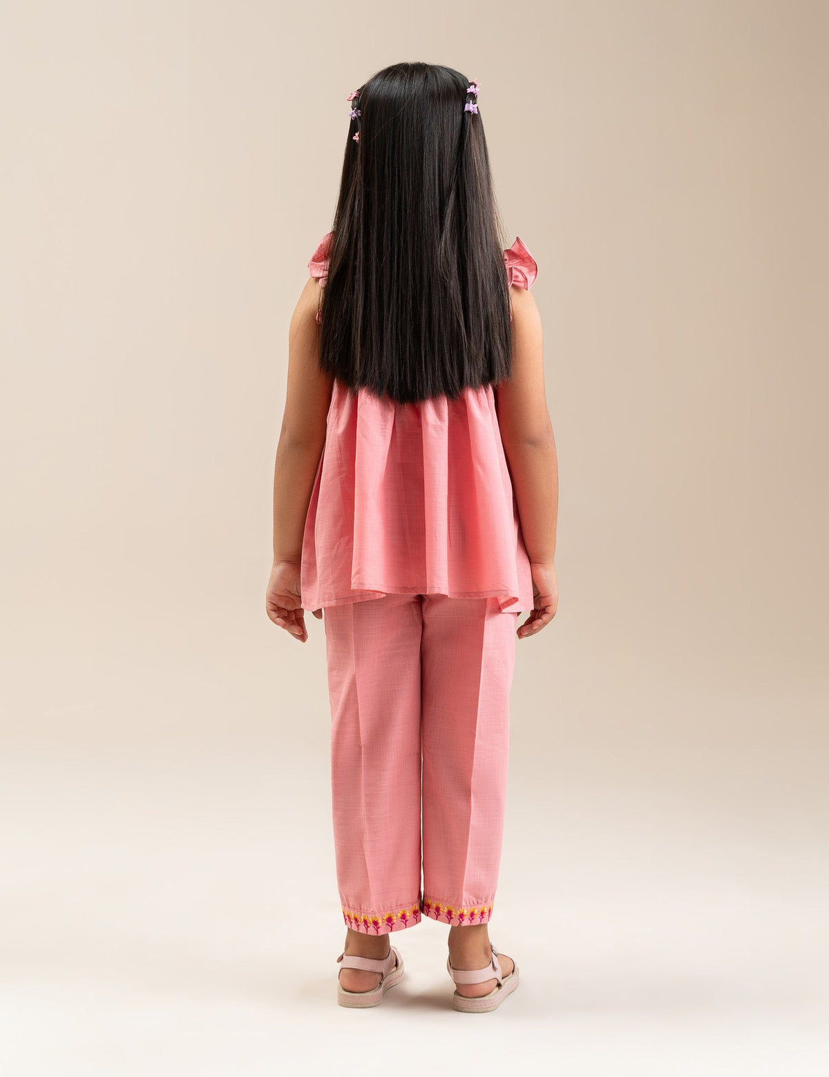 2 PIECE EMBROIDERED SMOCKED SUIT