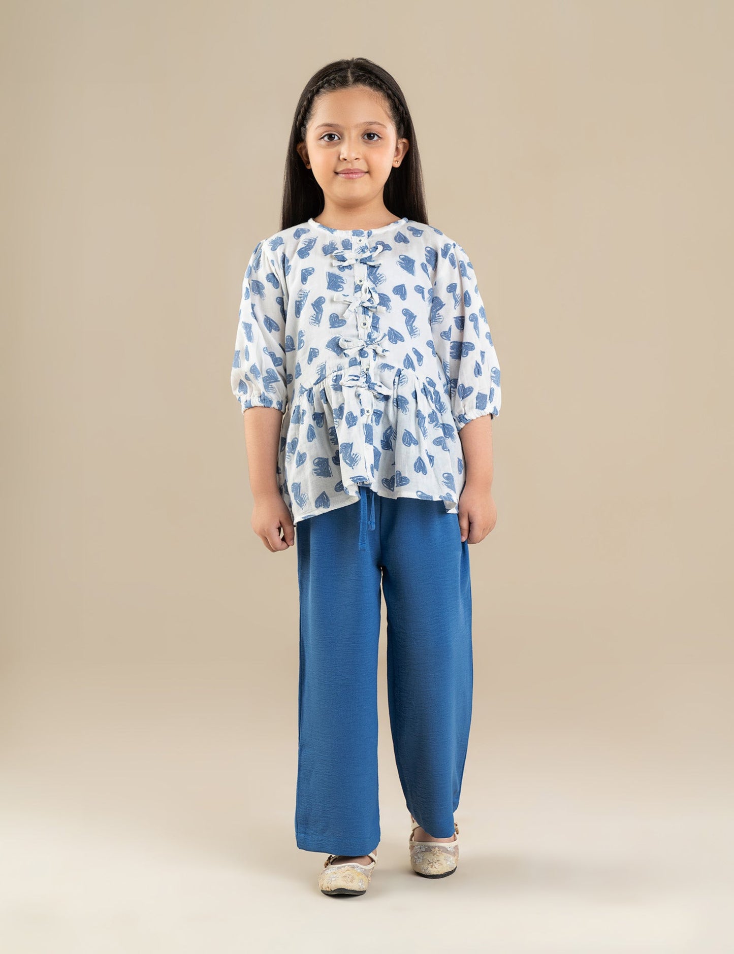 2 PIECE HEART PRINTED SUIT