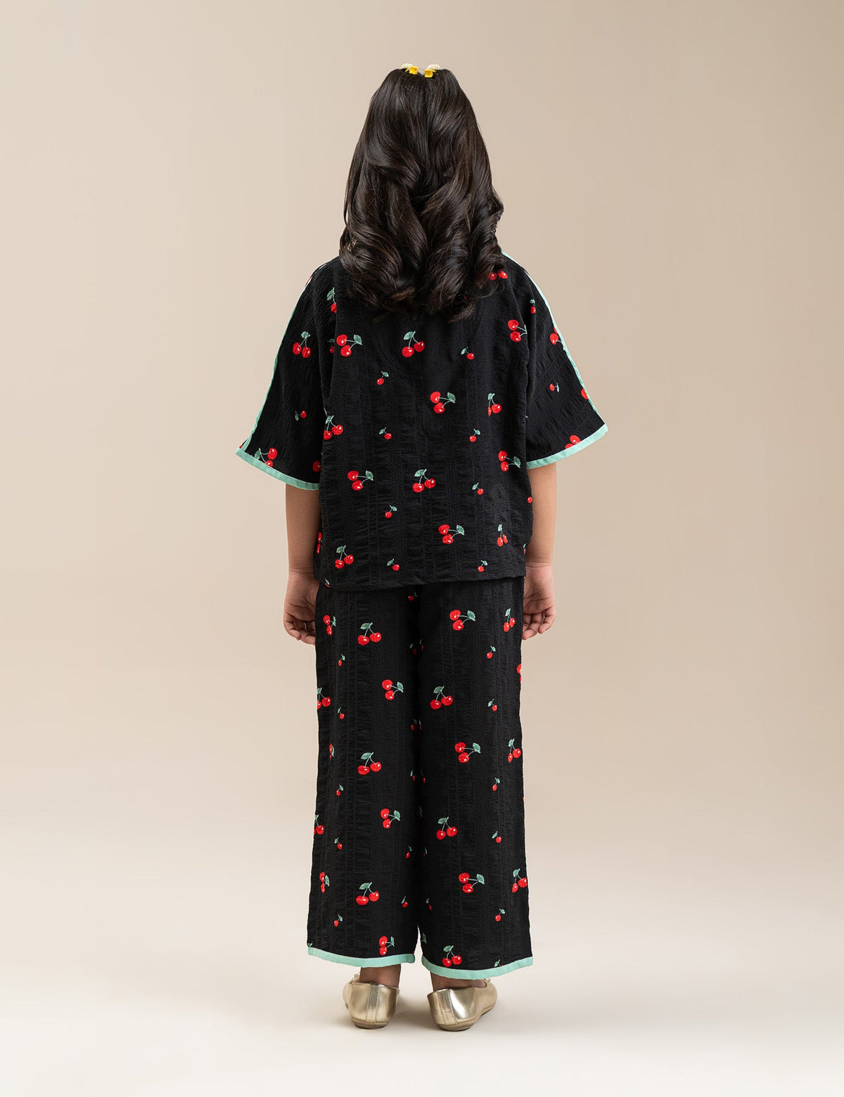 2 PIECE CHERRY PRINTED SUIT