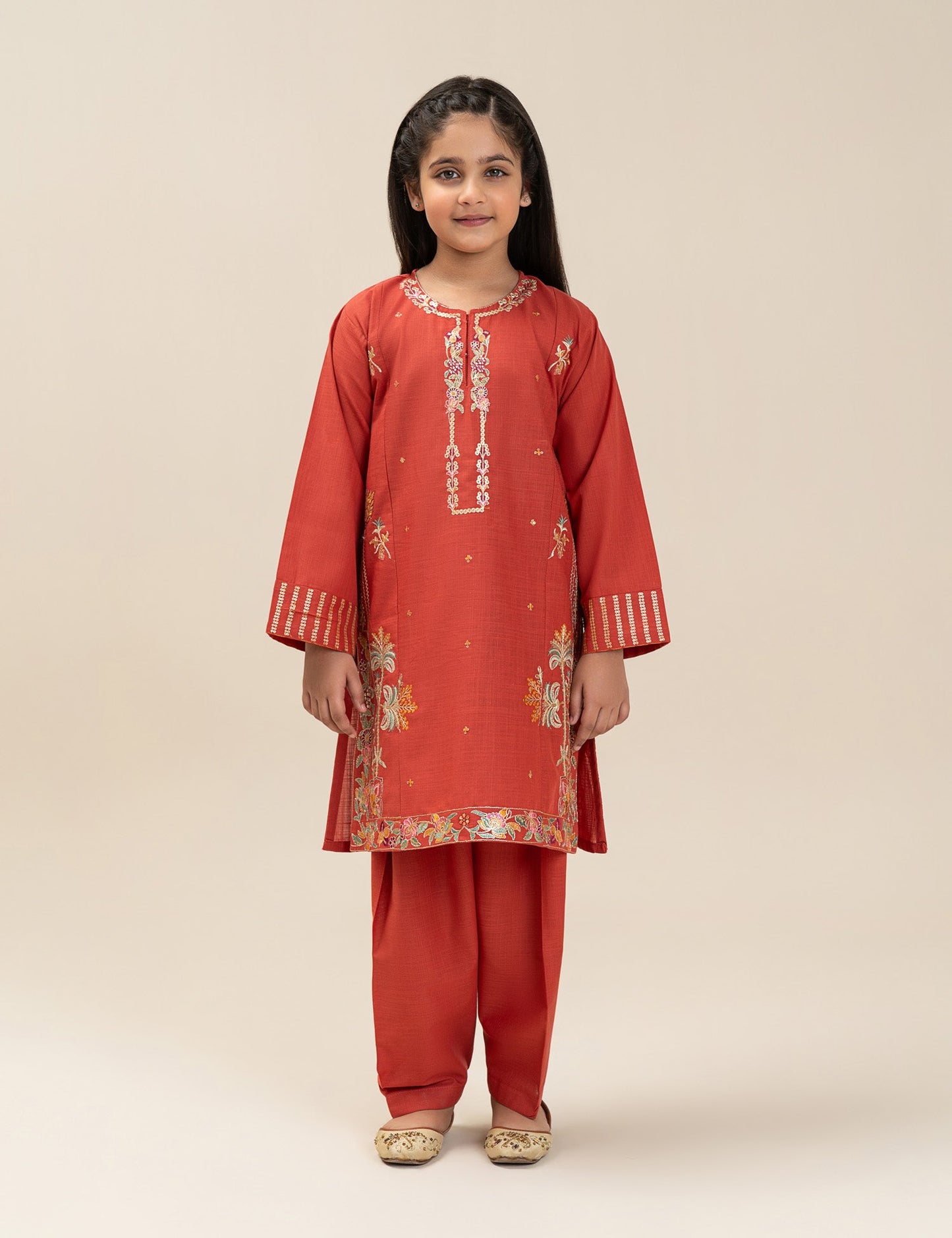 2 PIECE SEQUIN EMBROIDERED SUIT