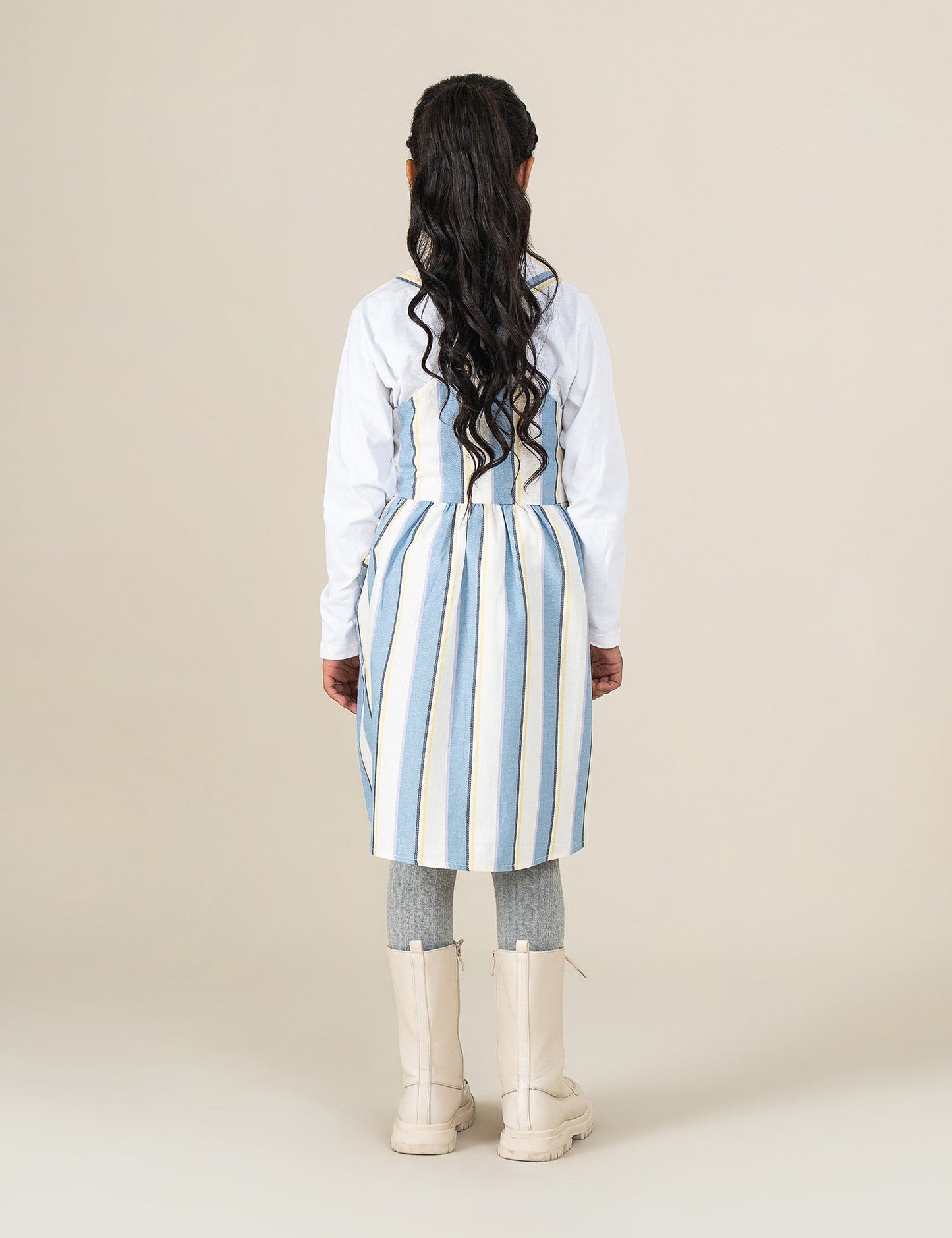 STRIPED BUTTON FRONT DRESS