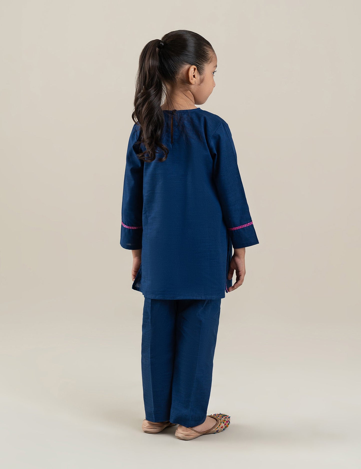 2 PIECE CONTRAST EMBROIDERED SUIT