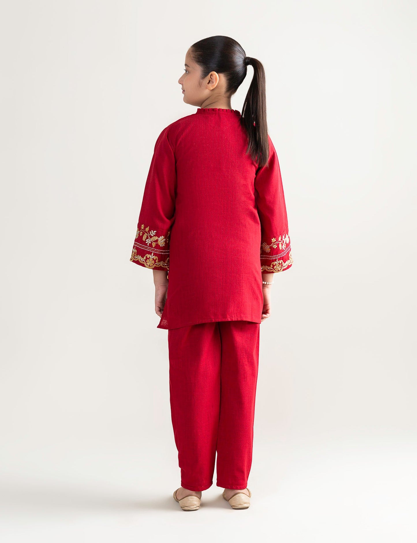 2 PIECE ROSES EMBROIDERED SUIT