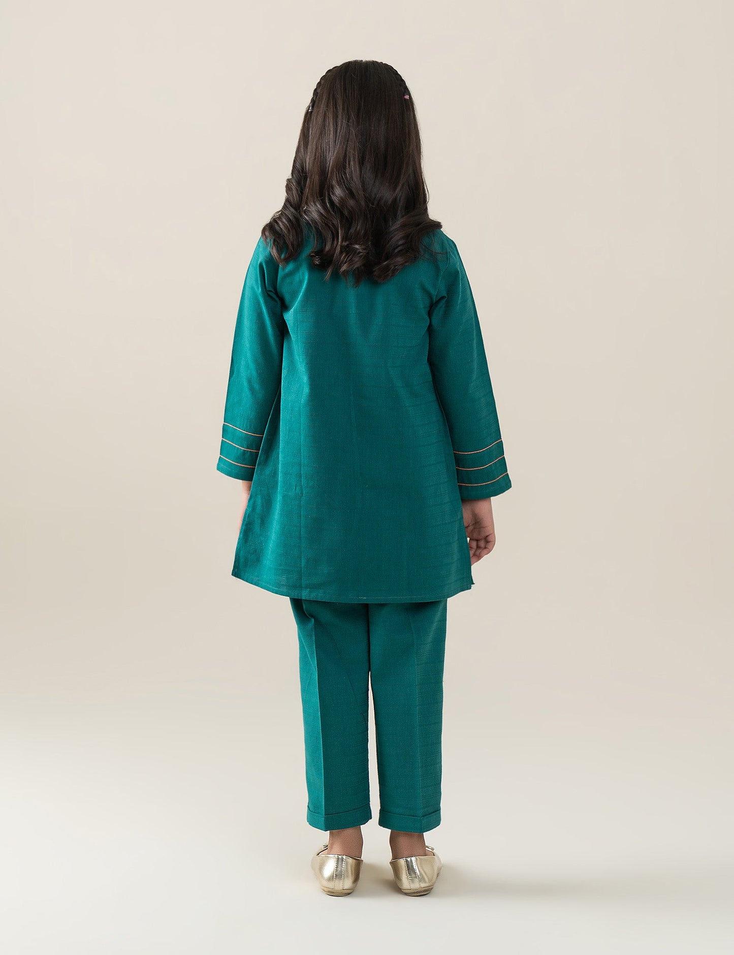 2 PIECE CONTRAST EMBROIDERED SUIT