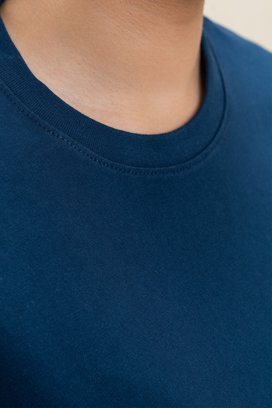 BLUE ROUND NECK T-SHIRT