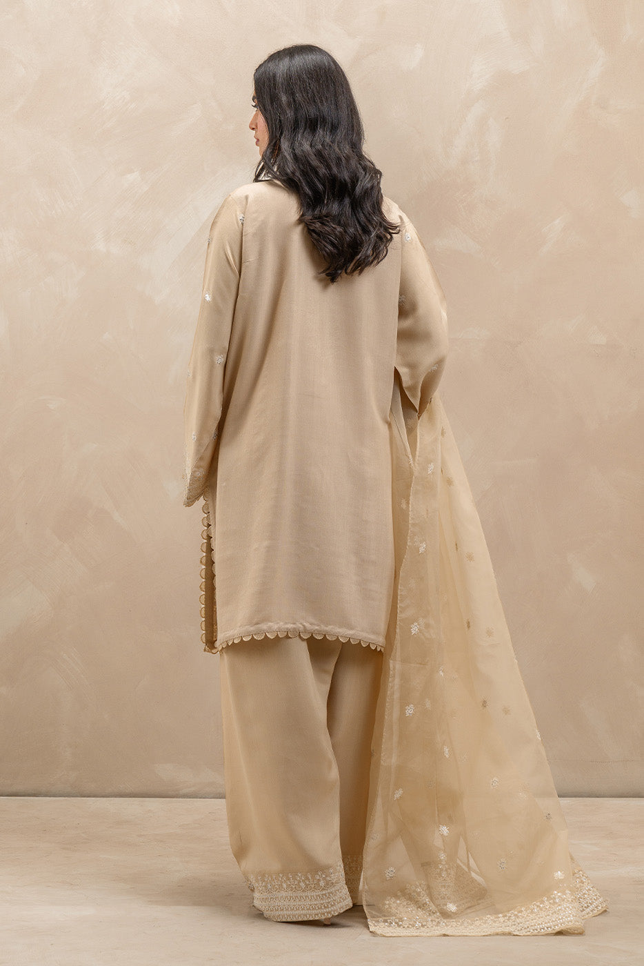 3 PIECE EMBROIDERED RAW SILK SUIT (LUXURY-PRET)