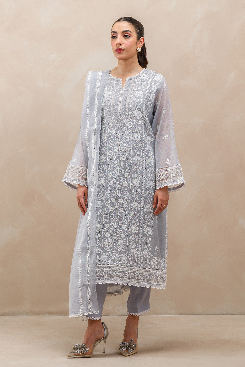 3 PIECE EMBROIDERED COTTON SHIRT (LUXURY-PRET)