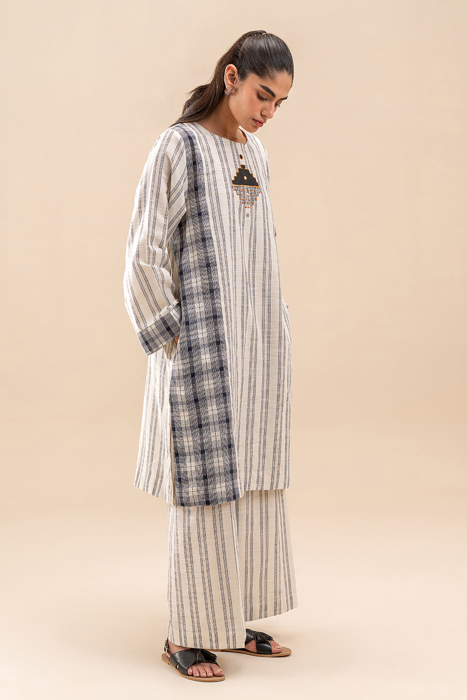 2 PIECE BASIC DOBBY SUIT (PRET)