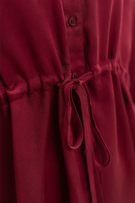 BUTTON-THROUGH ADJUSTABLE WAIST TOP