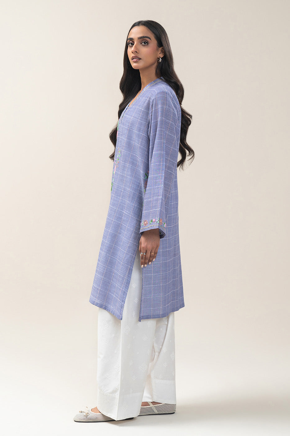 EMBROIDERED YARN DYED SHIRT (PRET)