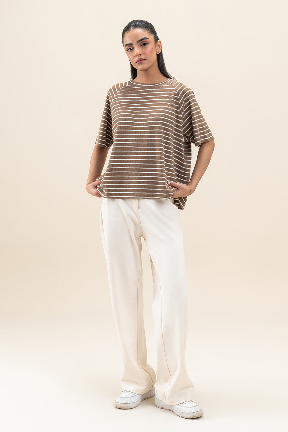 STRIPRED RAGLAN T-SHIRT