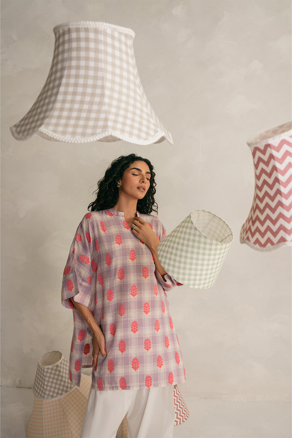 BASIC CHECK JACQUARD SHIRT (PRET)