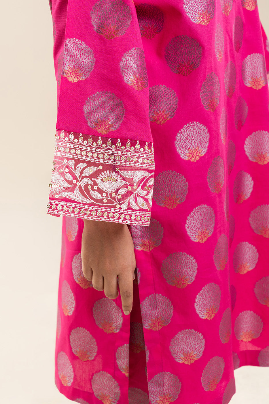 2 PIECE EMBROIDERED JACQUARD SUIT (PRET)