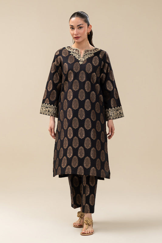 2 PIECE EMBROIDERED DANIER JACQUARD SUIT (PRET)