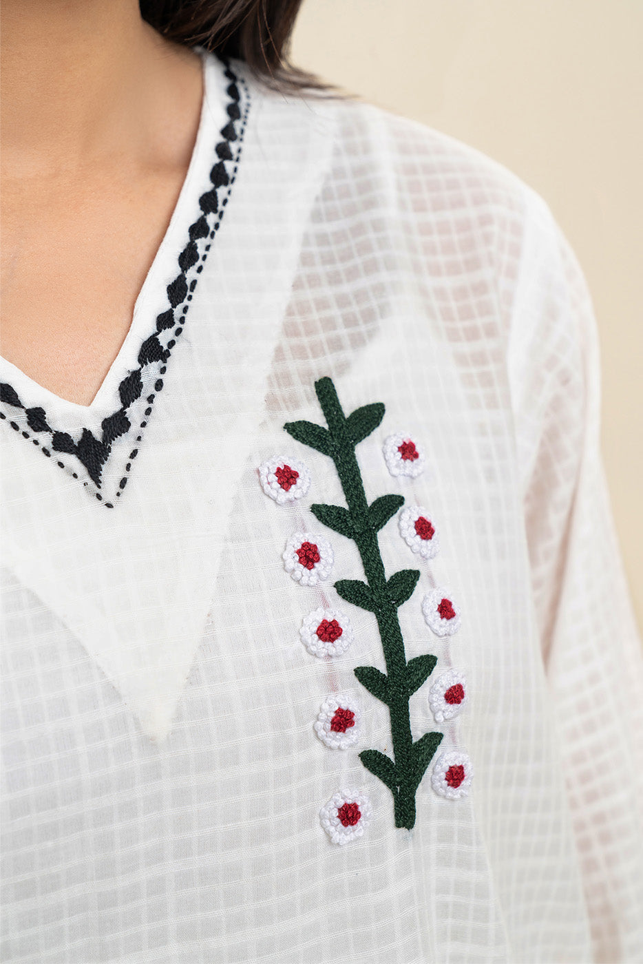 EMBROIDERED LAWN SHIRT (PRET)