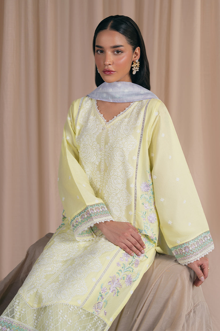 3 EMBROIDERED LAWN SUIT (PRET)