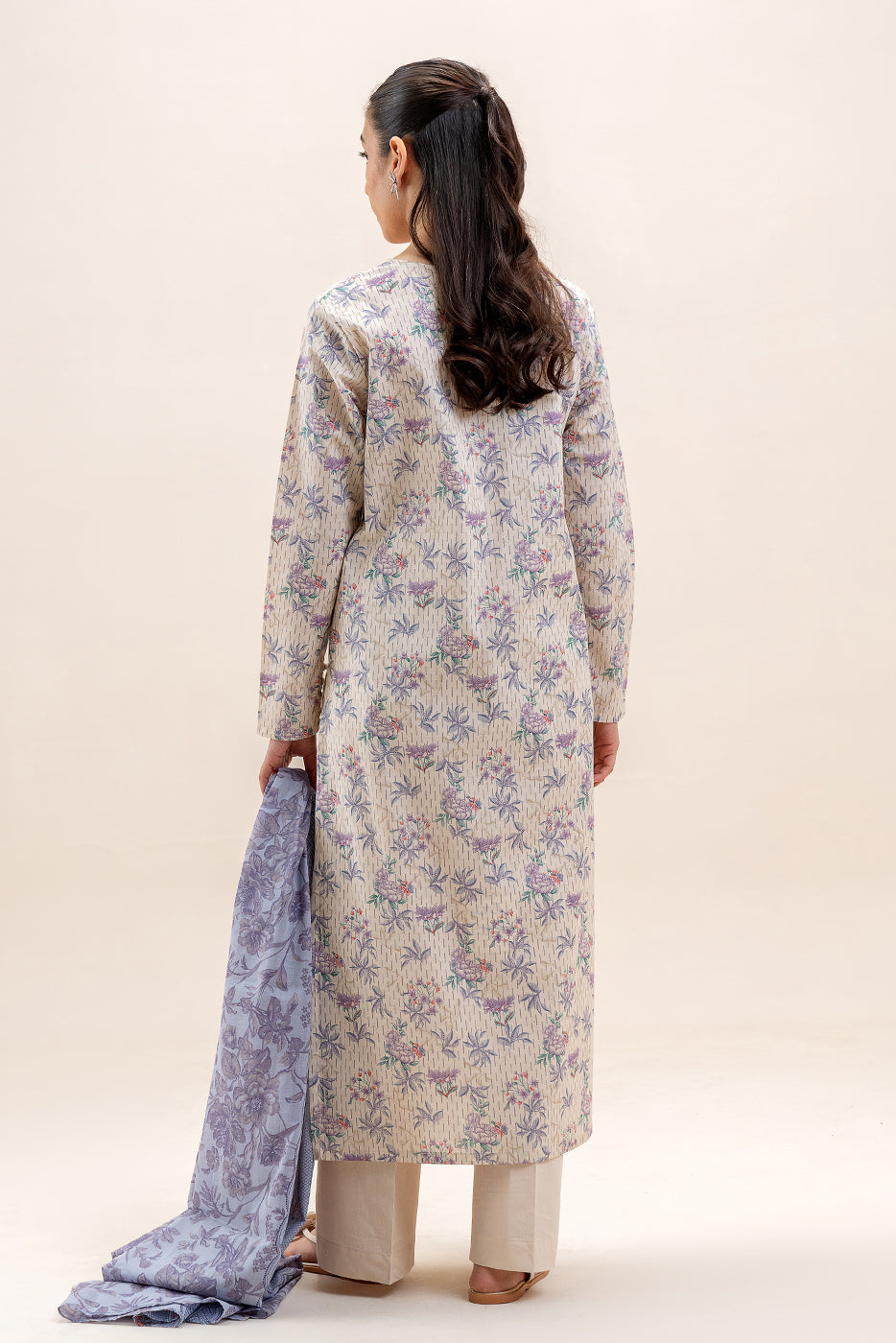 2 PIECE PRINTED LAWN SUIT-PINE FOREST (UNSTITCHED)
