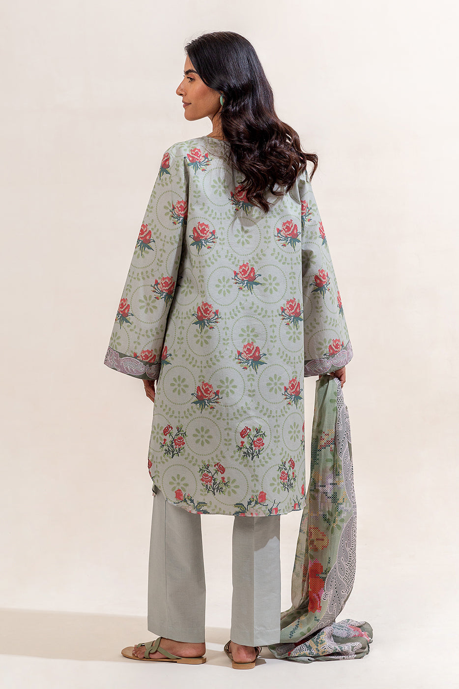 3 PIECE PRINTED LAWN SUIT-GARDEN GALORE (UNSTITCHED)