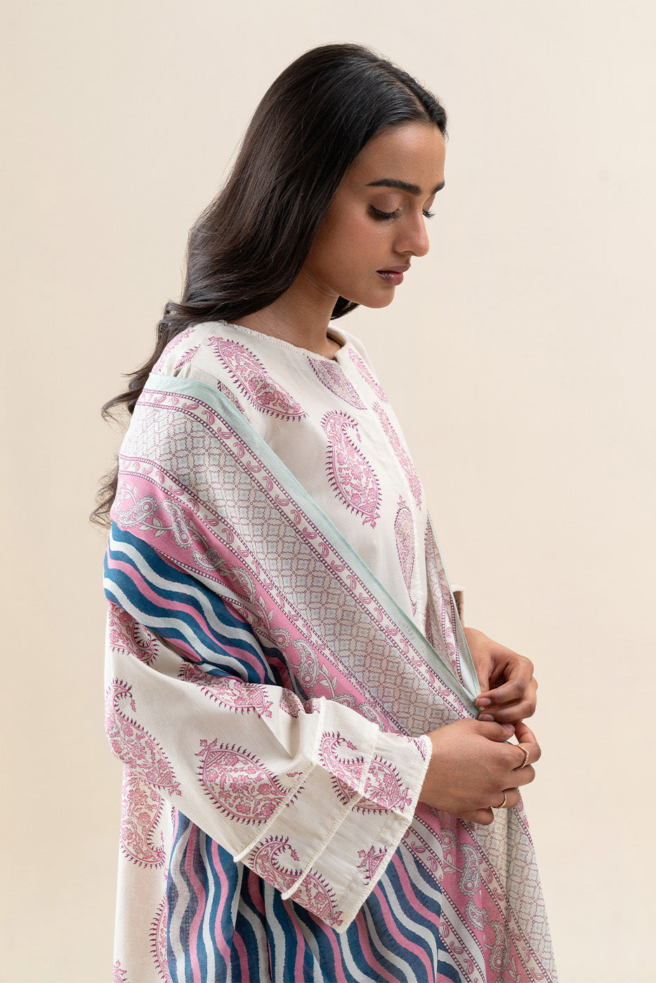 3 PIECE PRINTED LAWN SUIT-ETHNIC WHISPER (UNSTITCHED)