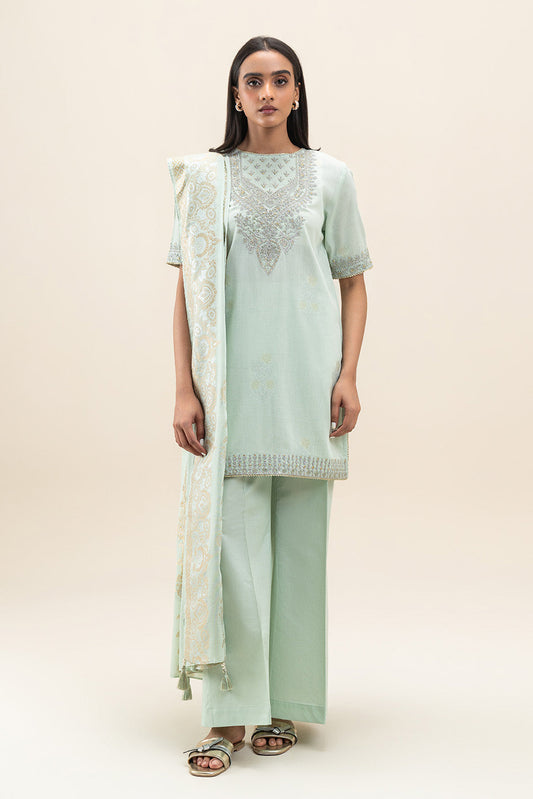 3 PIECE EMBROIDERED LUREX JACQUARAD  SUIT-SERENE GLAM (UNSTITCHED)