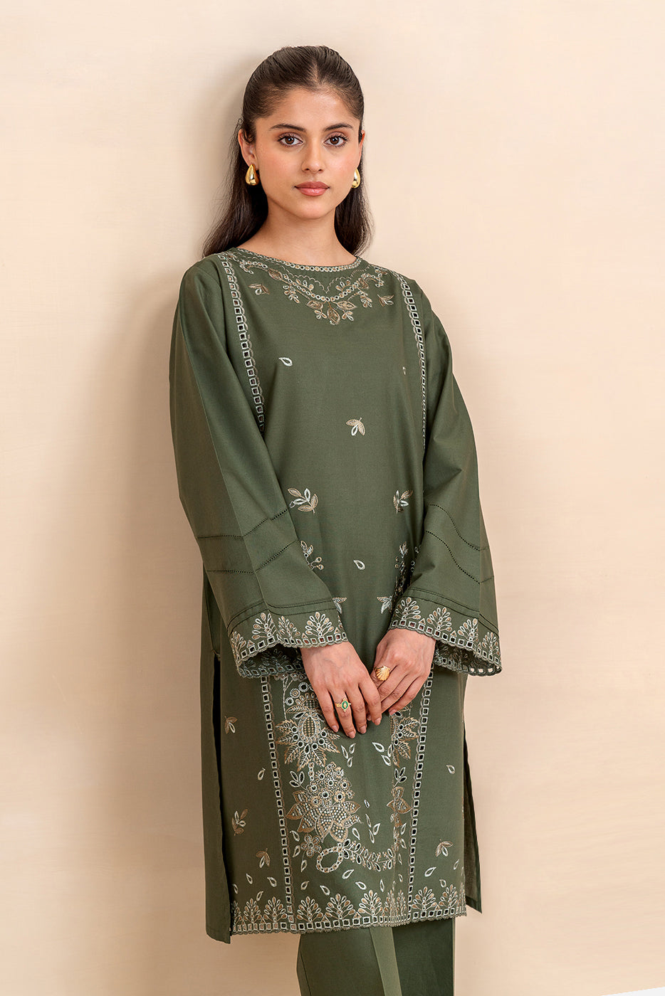 2 PIECE EMBROIDERED LAWN SUIT-TEAL GLEAM (UNSTITCHED)