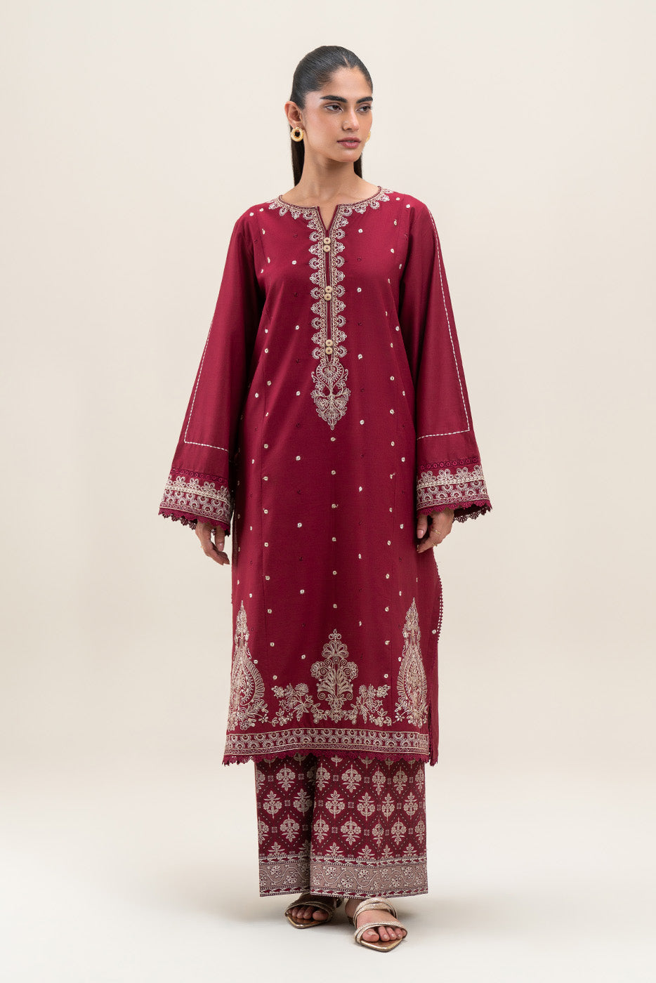 2 PIECE EMBROIDERED LAWN LAWN SUIT-GARNET VERVE (UNSTITCHED)