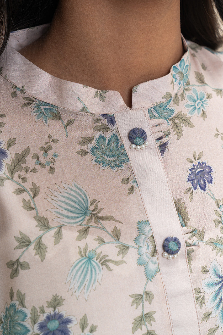 3 PIECE PRINTED LAWN SUIT-LAUREL TINT (UNSTITCHED)