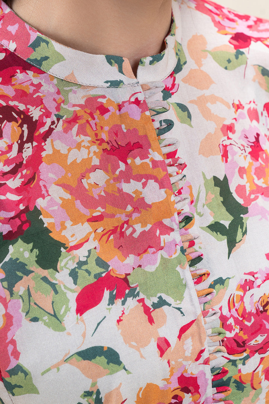 3 PIECE PRINTED LAWN SUIT-FLORA GLEAM (UNSTITCHED)