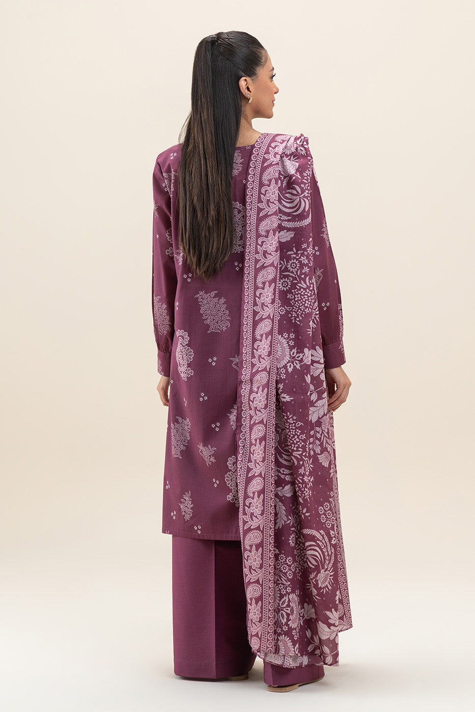 3 PIECE PRINTED LAWN SUIT-MULBERRY MUSE (UNSTITCHED)