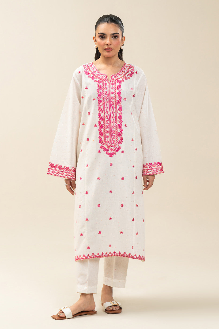 2 PIECE EMBROIDERED NEON NEPS SUIT (PRET)