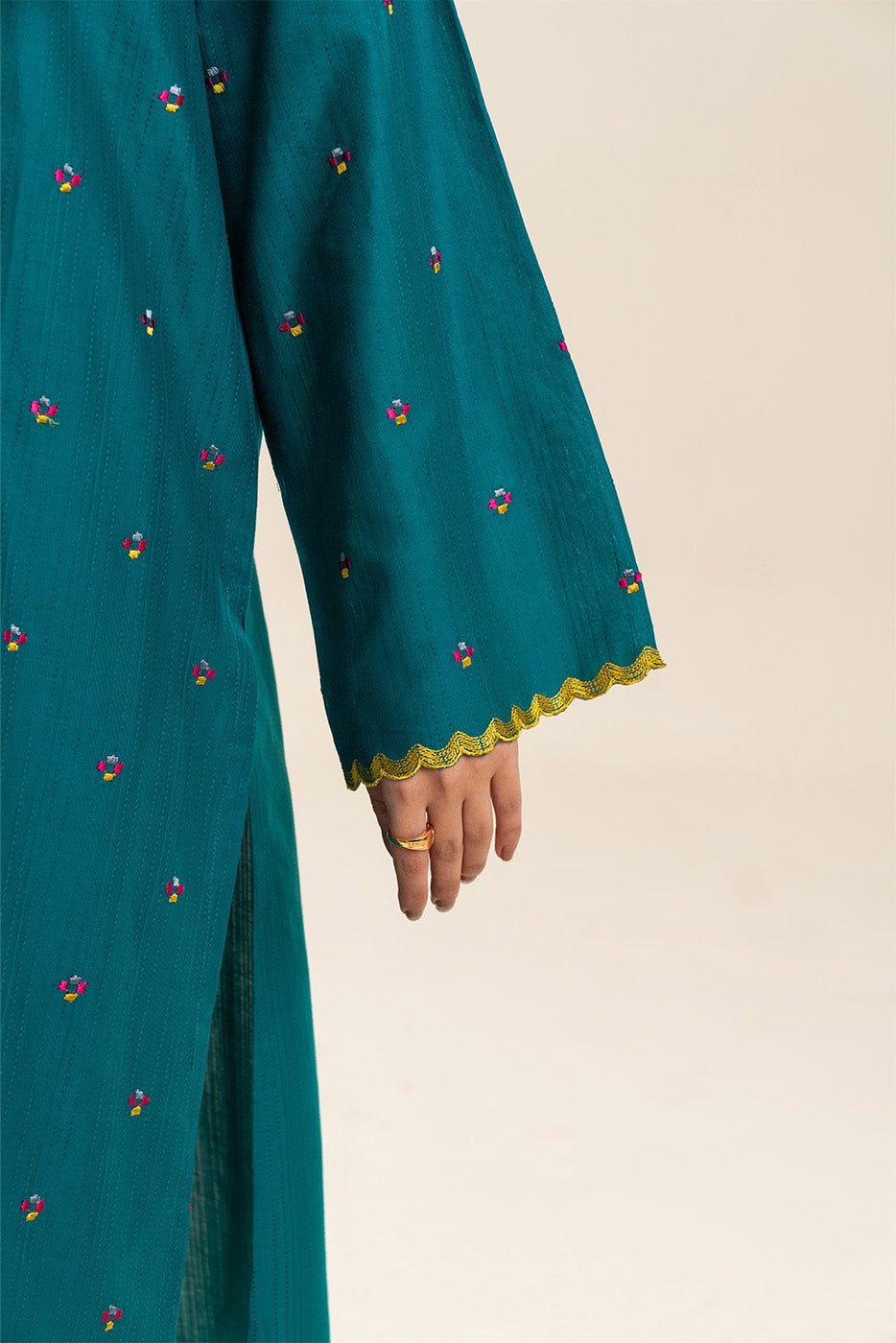 2 PIECE EMBROIDERED DORIA DOBBY SUIT (PRET)