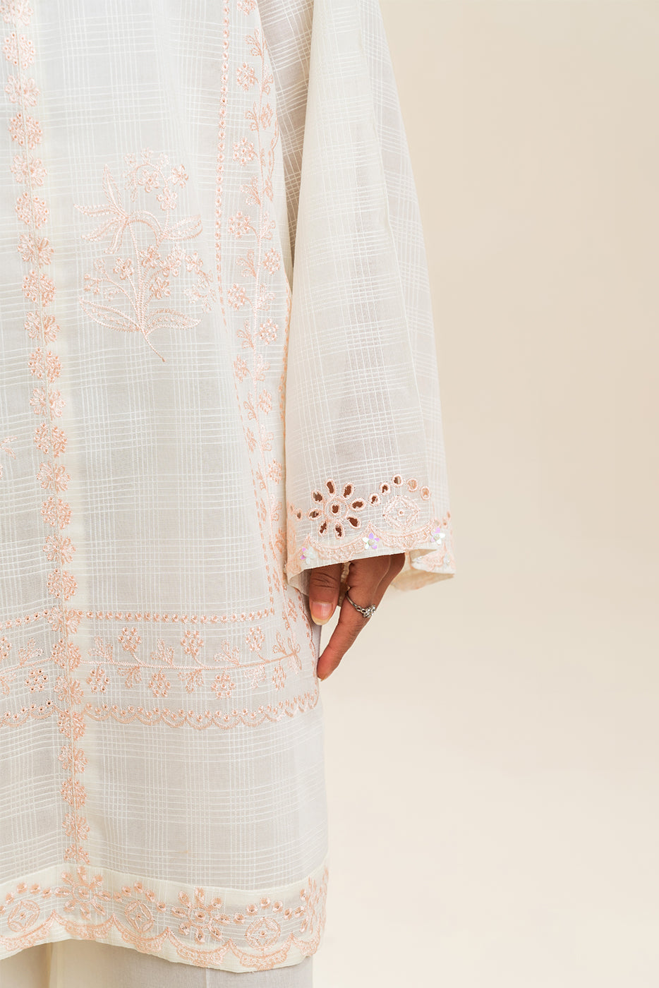 2 PIECE EMBROIDERED DORIA SUIT (PRET)