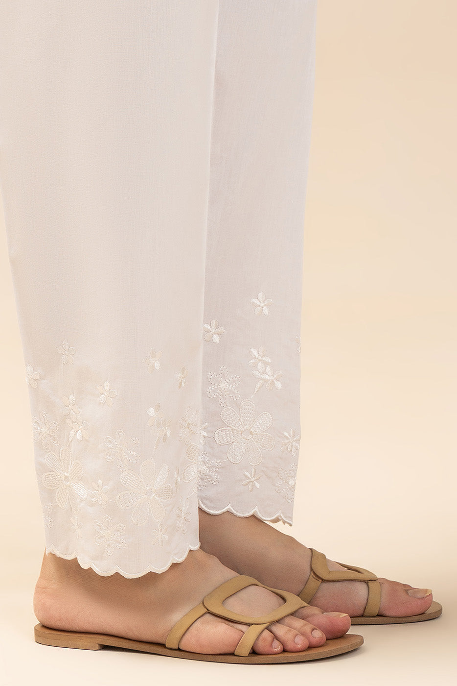 EMBROIDERED STRAIGHT PANTS