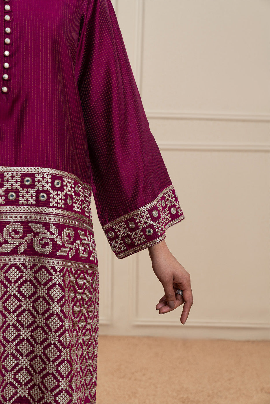 3 PIECE EMBROIDERED TWO TONE MISSOURI SUIT (HIGH CASUAL)