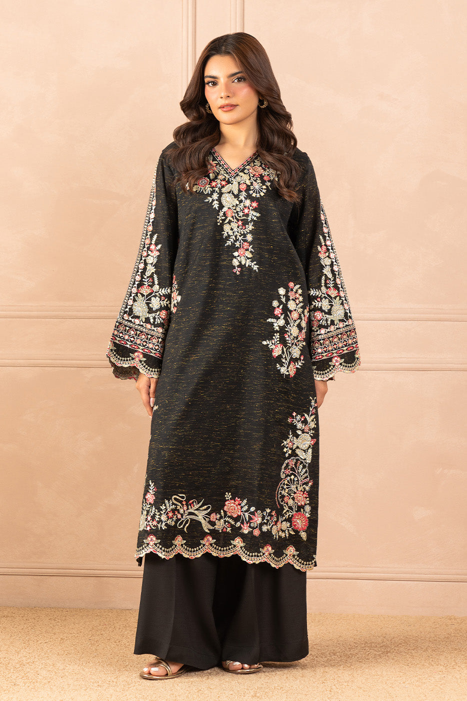 EMBROIDERED ZARI JACQUARD SHIRT (LUXURY PRET)
