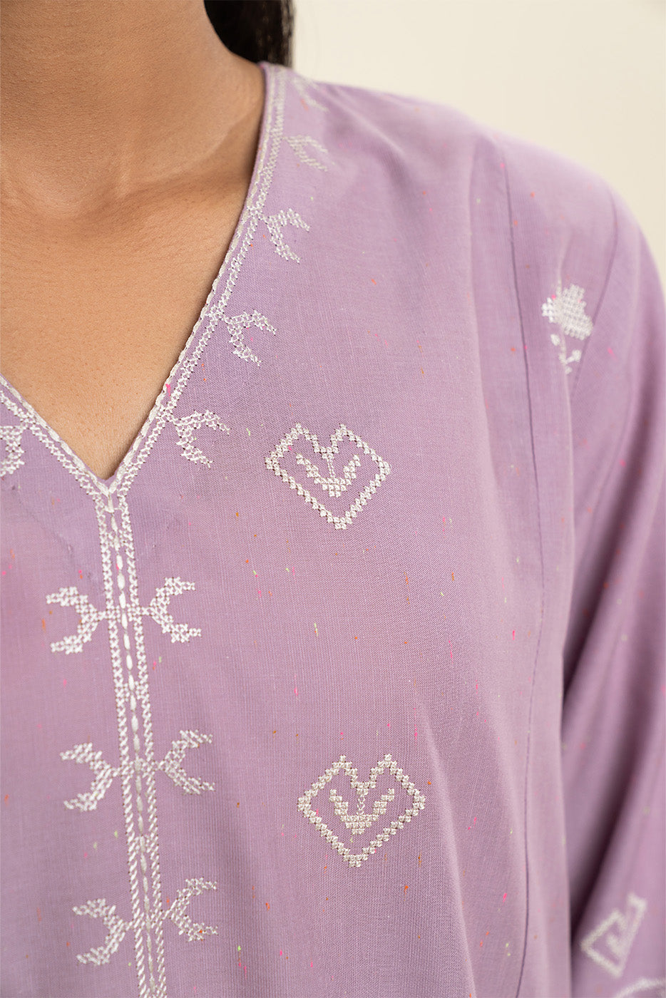 2 PIECE EMBROIDERED NEON NEPS SUIT (PRET)