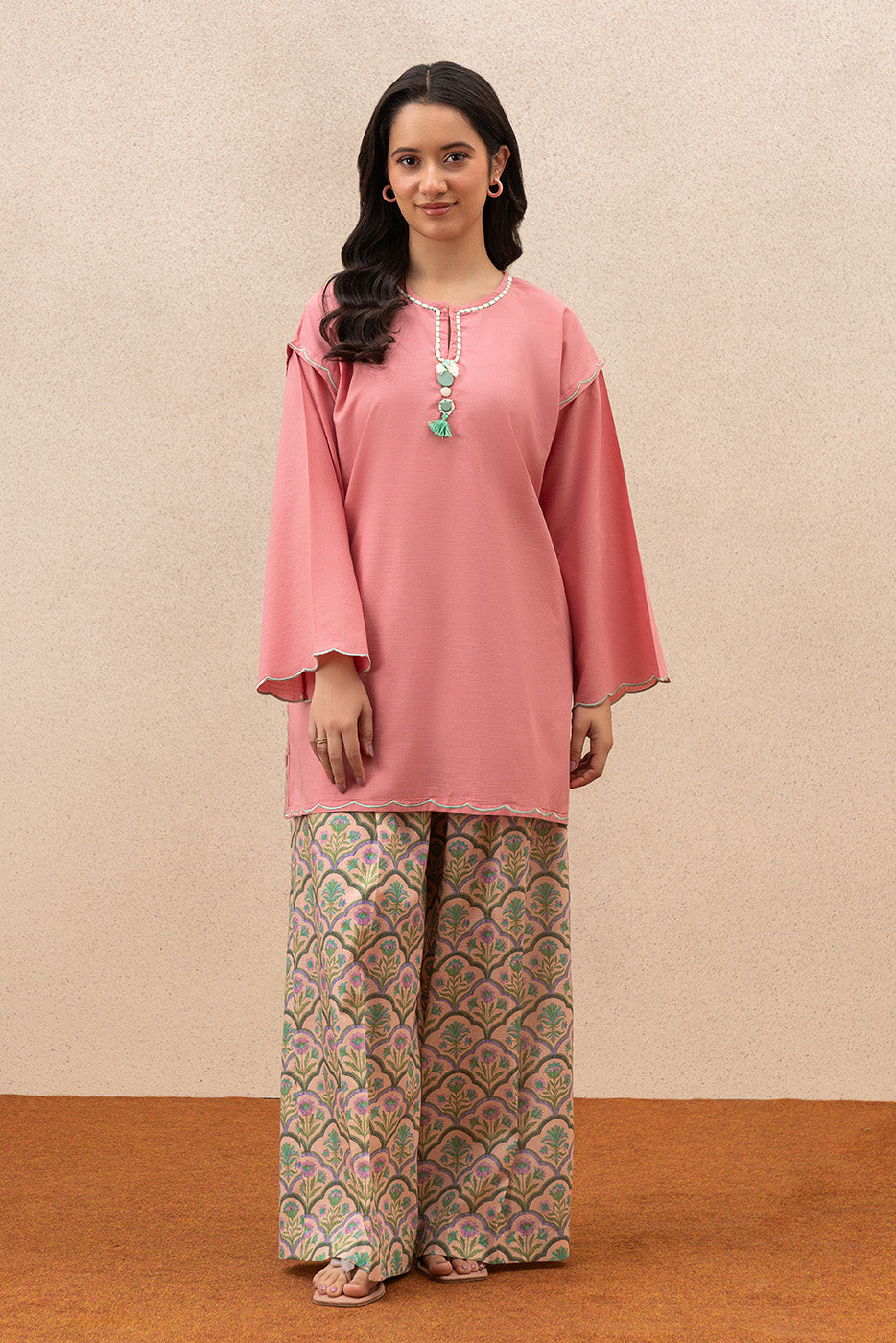 2 PIECE SOLID SLUB LAWN SUIT (PRET)