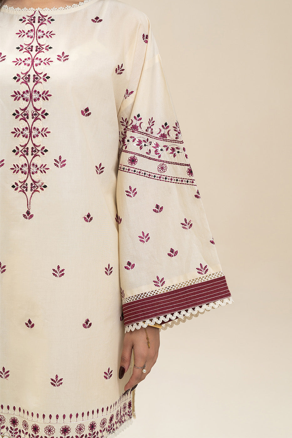 3 PIECE EMBROIDERED LAWN SUIT-TRIBAL TWIST (UNSTITCHED)