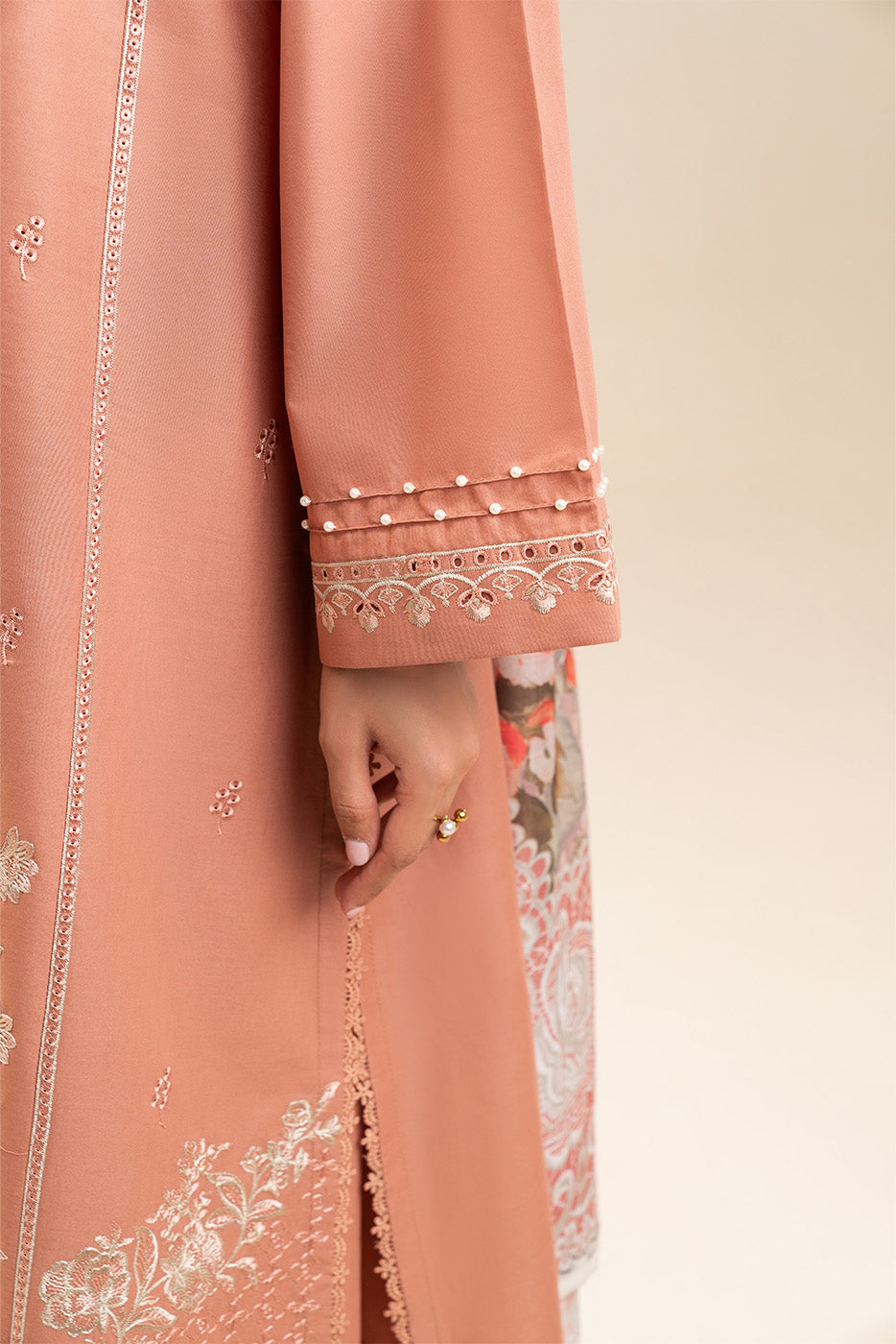 3 PIECE EMBROIDERED LAWN SUIT-TERRACOTTA CLOUD (UNSTITCHED)