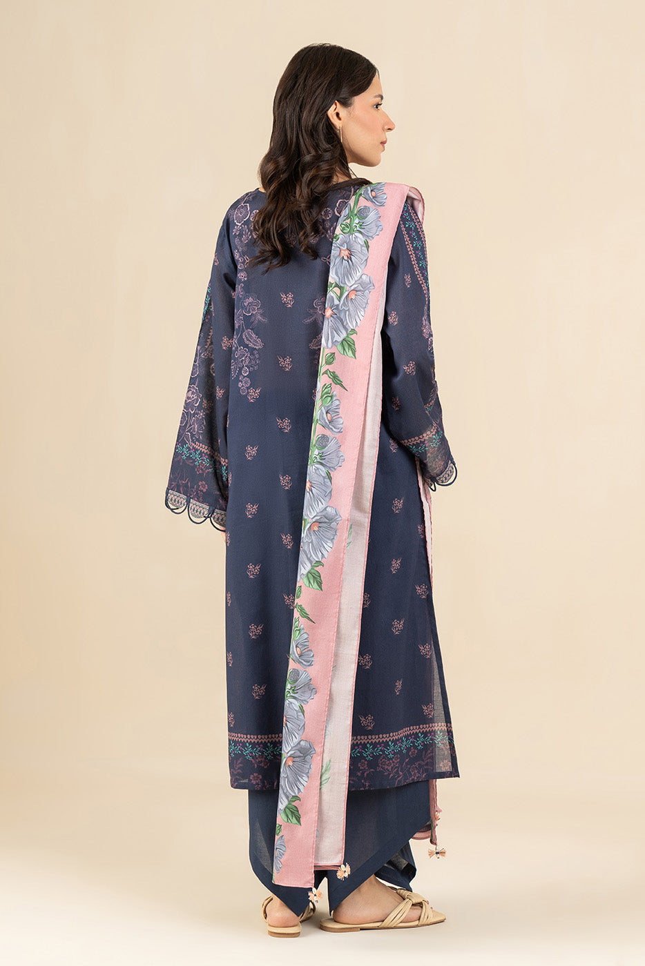 3 PIECE PRINTED LAWN SUIT-SORCERER,S GARDEN (UNSTITCHED)