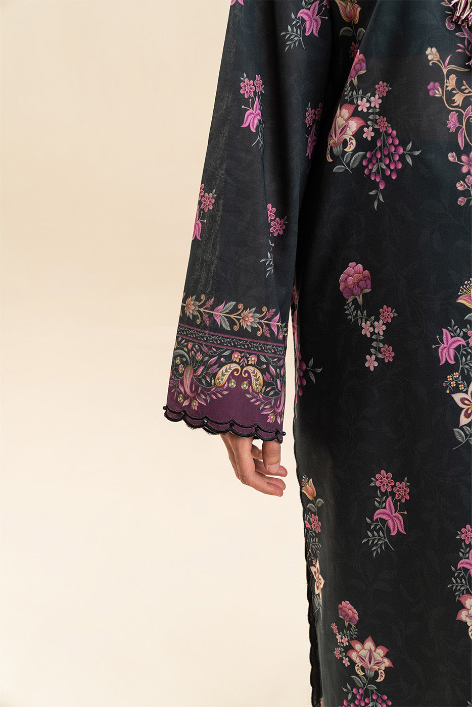 3 PICE PRINTED LAWN SUIT-EBONY FLORENCE (UNSTITCHED)